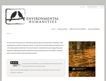 Tablet Screenshot of environmentalhumanities.org